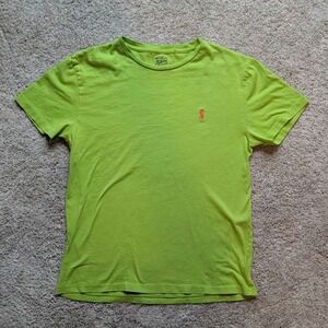 Polo Ralph Lauren T-Shirt Mens Small Lime Green Orange Pony Custom Slim Fit Tee